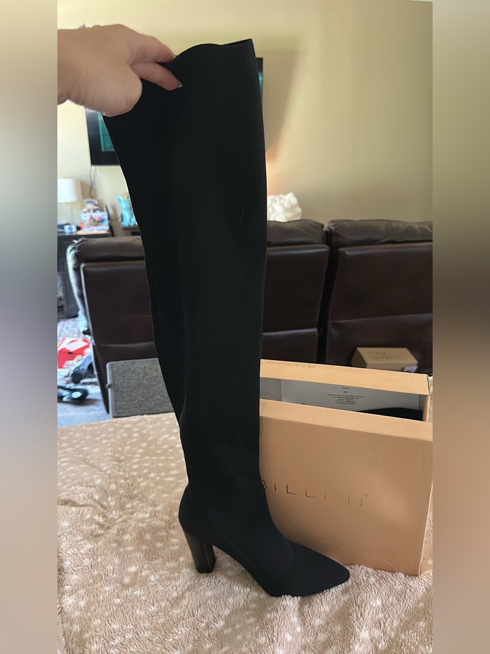 Billini Black Stretch Knee-High Boots